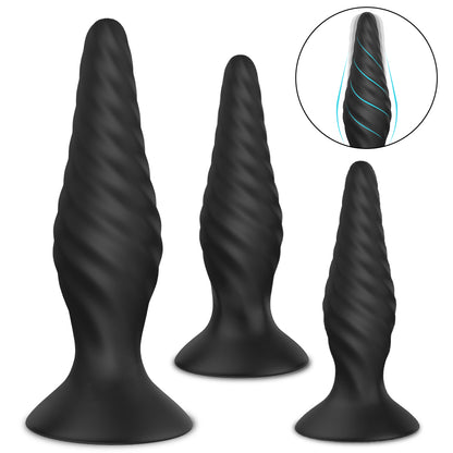 Cream Anal Plug Set (3 pieces S, M, L)