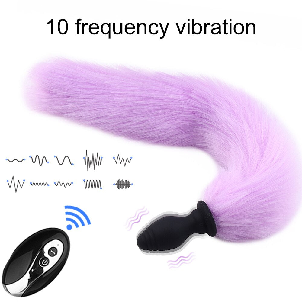 Vixen Vibrating Fox Tail Anal Plug