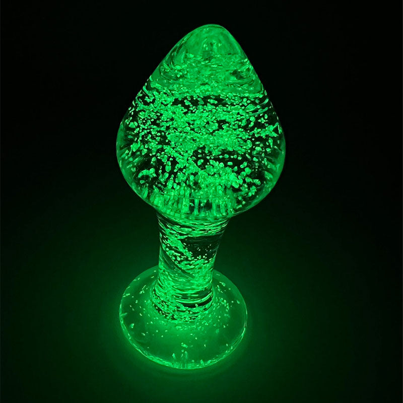 Glow in The Dark Glass Anal Plug