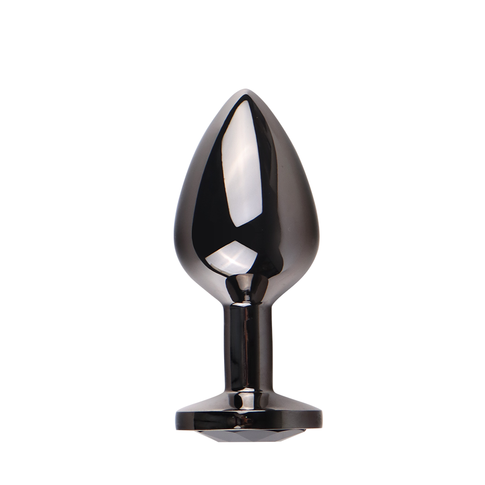 Aluminium Alloy Anal Plug Set Black (3 sizes: S, M, L)