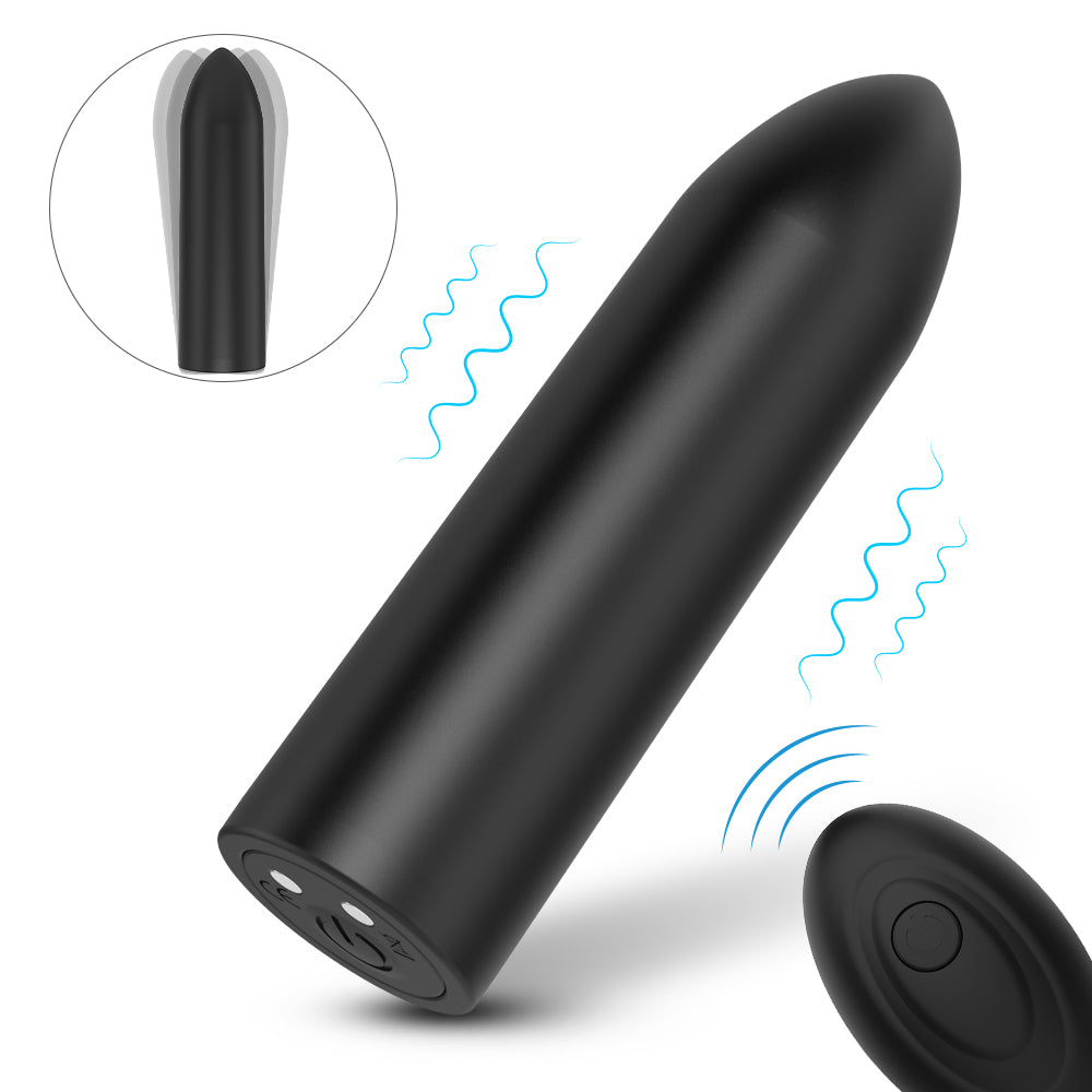 Obsidian Bullet Vibrator with Remote