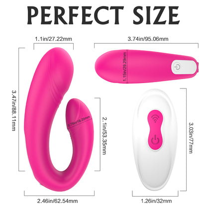 Heart Sweety Double Vibrator with Remote